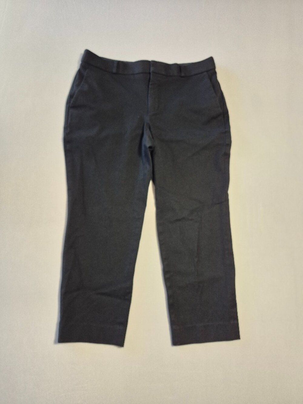 Banana Republic Avery Dress Pants Women's 8S Black Straight Workwear Chino Crop